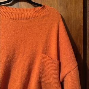 Women’s Plus Size Vibrant Orange Crew Neck Sweater - Size 3X